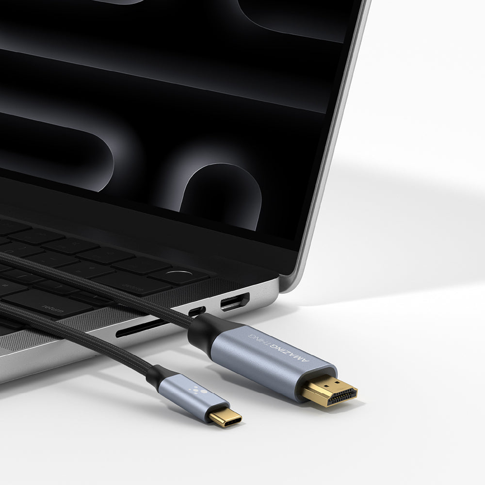 Amazingthing Thunder Pro HDTV Görüntü ve Ses Aktarıcı Type-C to HDMI Kablo Ultra HD 4K 60Hz 1.5M