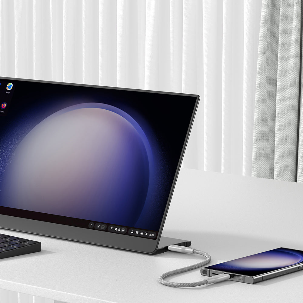 Amazingthing Thunder Pro USB3.2 Gen2 PD3.1 Port Korumalı Type-C to Type-C Kablo 120cm 240W 4K@60Hz Siyah