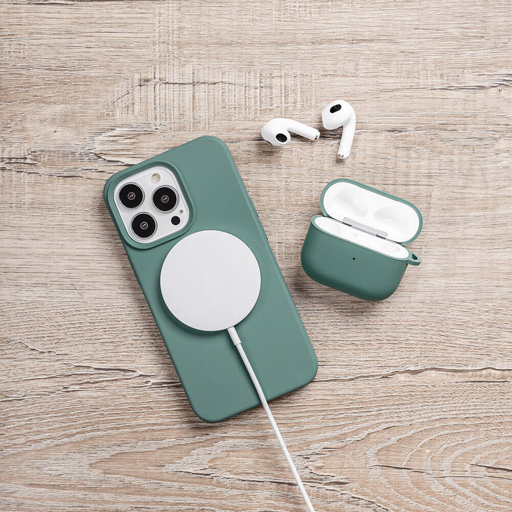 Airpods 3. Nesil Kılıf Yumuşak Dokunuşlu Likit Silikon Tasarımlı Lisanslı Switcheasy Skin Kılıf Siyah