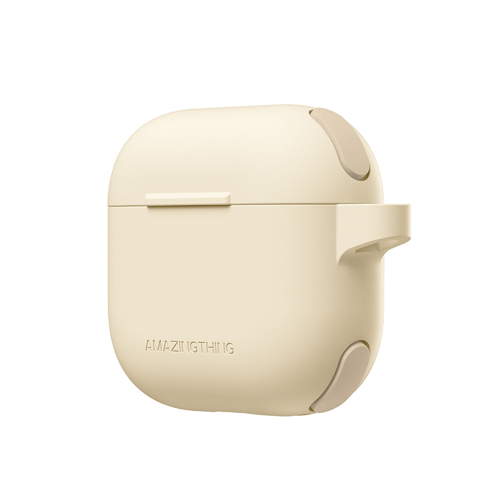 Apple Airpods 4 Amazingthing Airbag Köşe Tasarımlı Omni Serisi Silikon Kapak Siyah