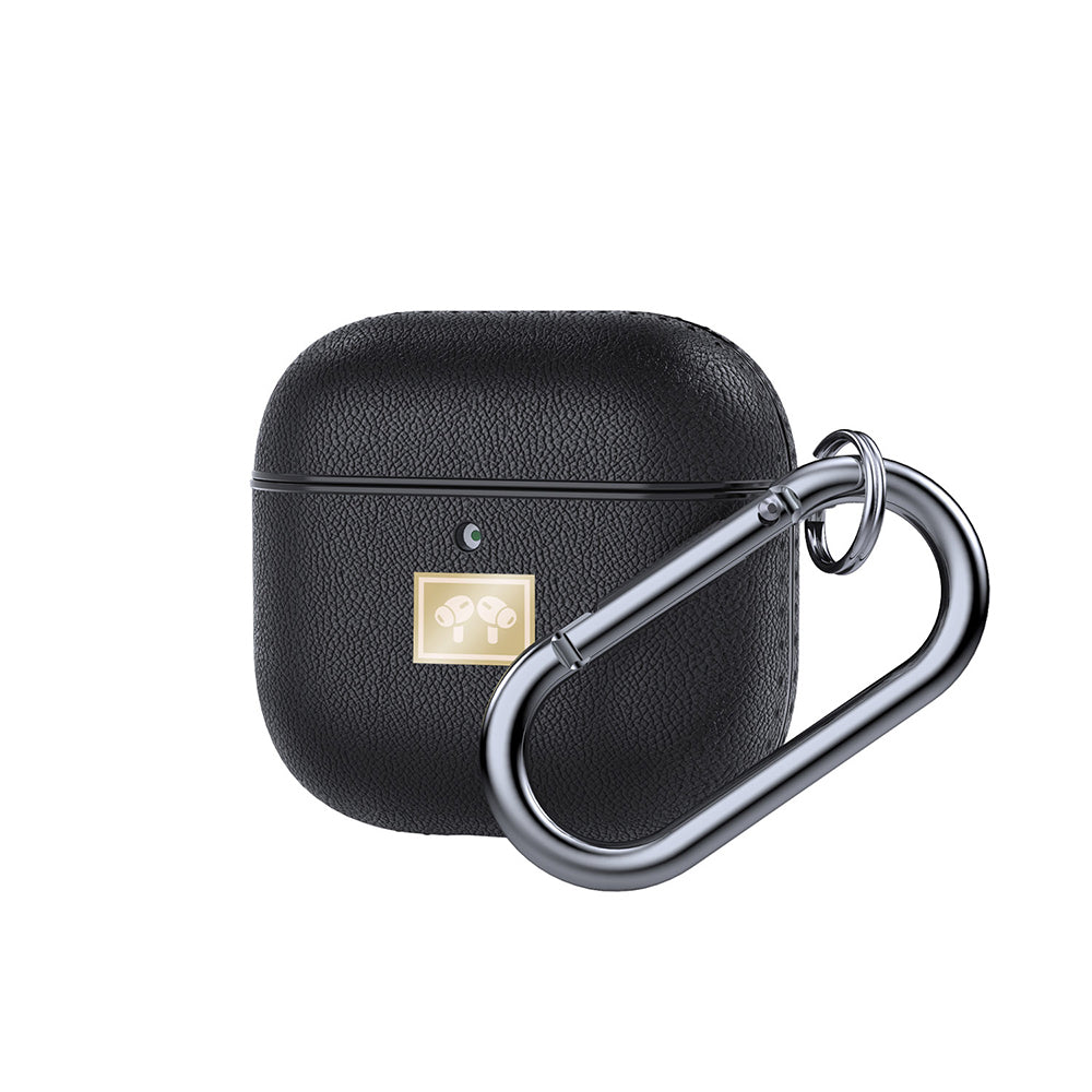 Airpods 4 Kılıf Deri Görünümlü Askı Aparatlı Wlons Kılıf Lacivert