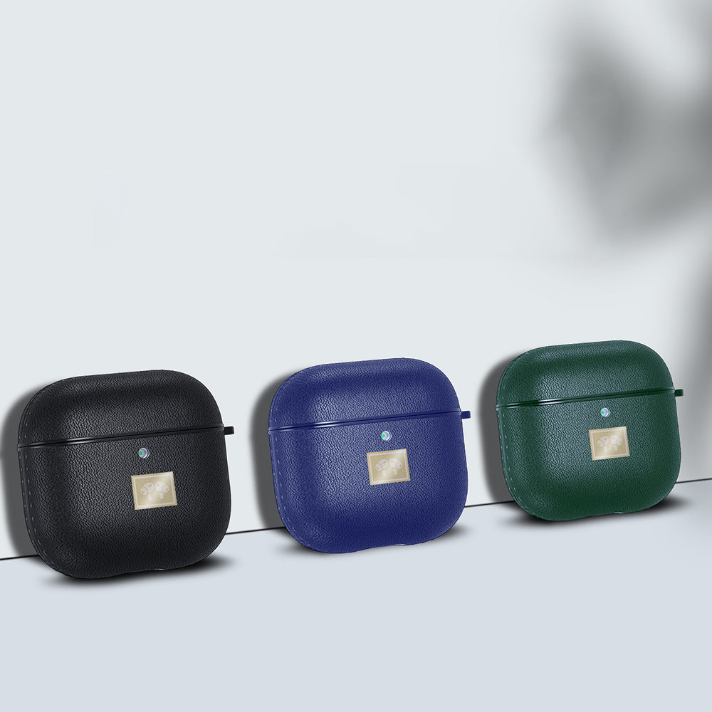 Airpods 4 Kılıf Deri Görünümlü Askı Aparatlı Wlons Kılıf Koyu Yeşil