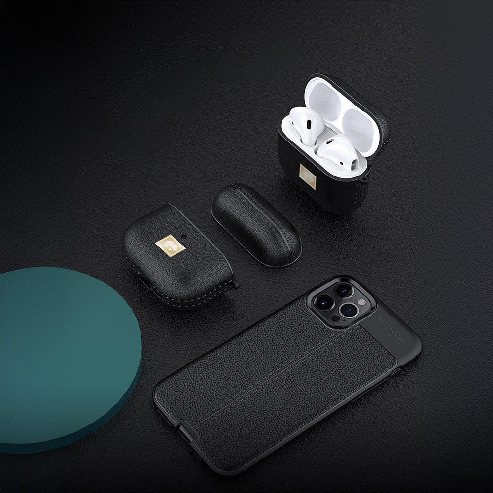 Airpods 4 Kılıf Deri Görünümlü Askı Aparatlı Wlons Kılıf Koyu Yeşil