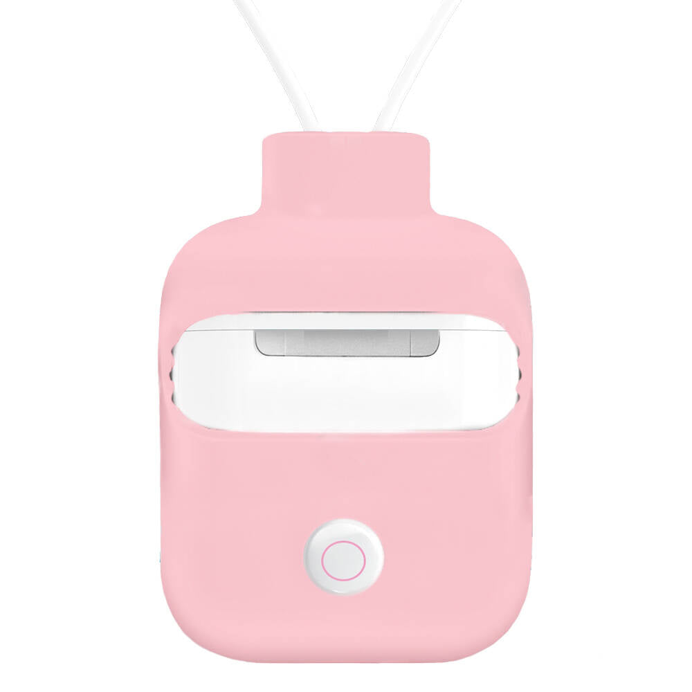 Airpods Kılıf Boyun Askılı Jelly Bean Tasarımlı Lisanslı Switcheasy ColorBuddy Kılıf Pembe