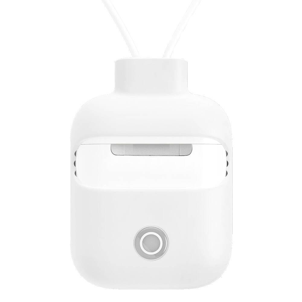 Airpods Kılıf Boyun Askılı Jelly Bean Tasarımlı Lisanslı Switcheasy ColorBuddy Kılıf Beyaz