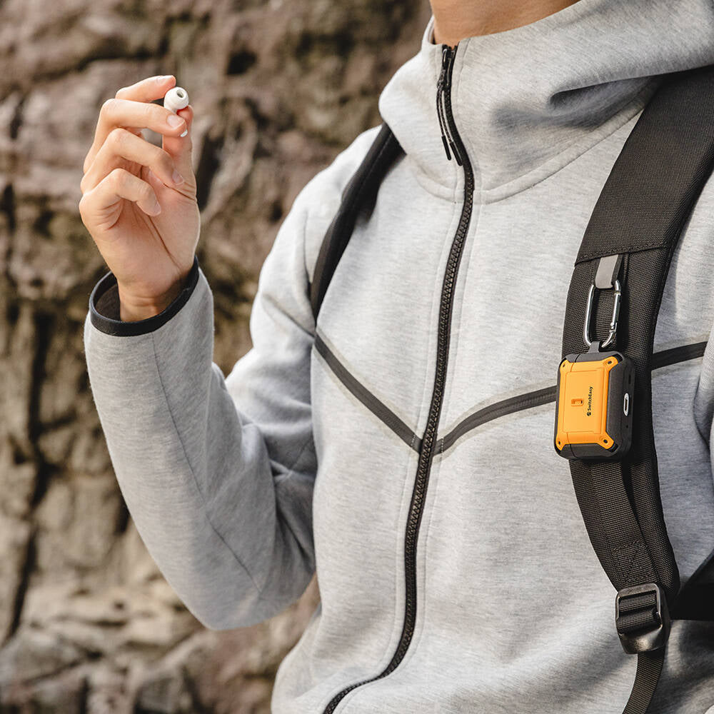 Airpods Pro 2 Kılıf Askılı Sağlam Tasarımlı Lisanslı Switcheasy Guardian Kılıf Gri