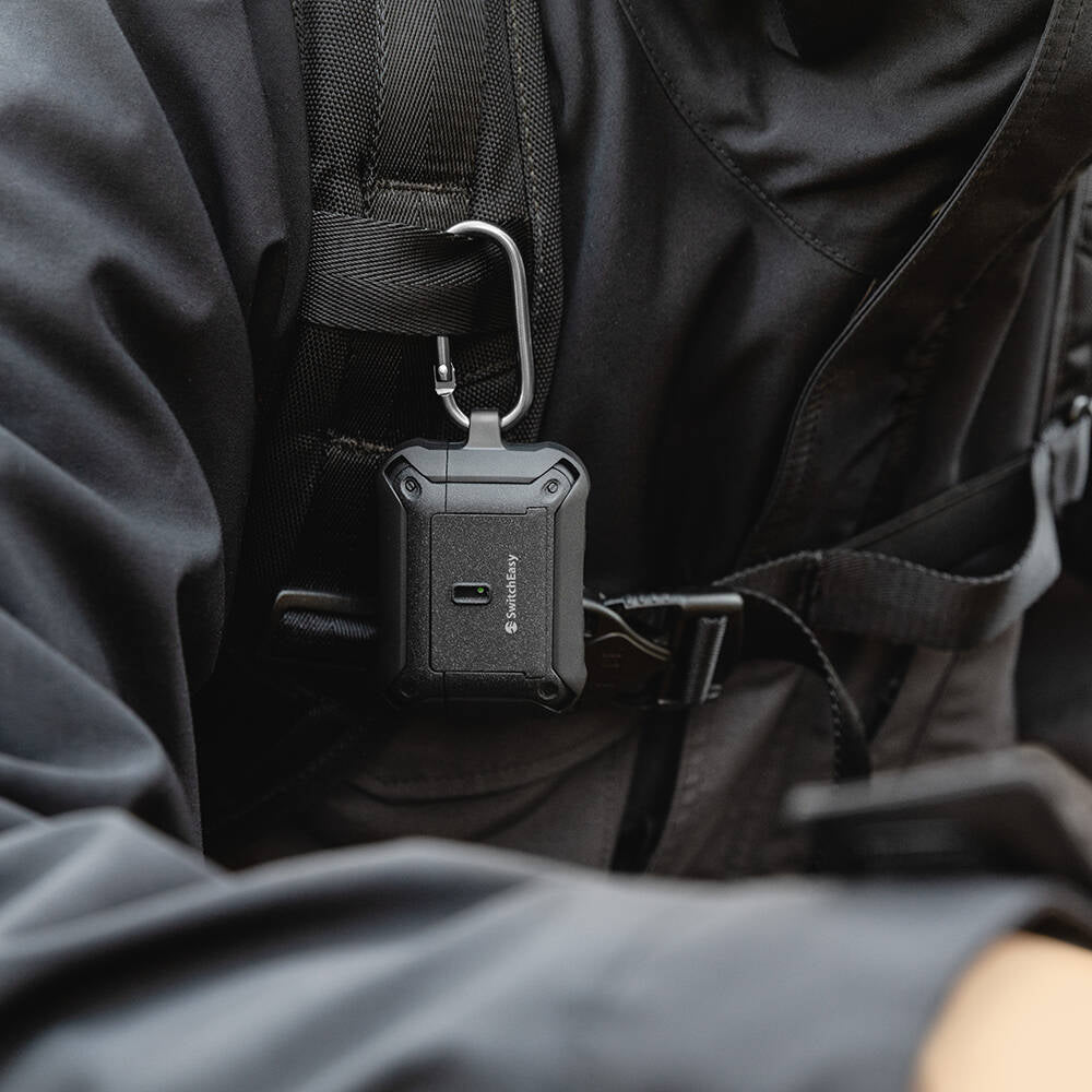 Airpods Pro 2 Kılıf Askılı Sağlam Tasarımlı Lisanslı Switcheasy Guardian Kılıf Siyah