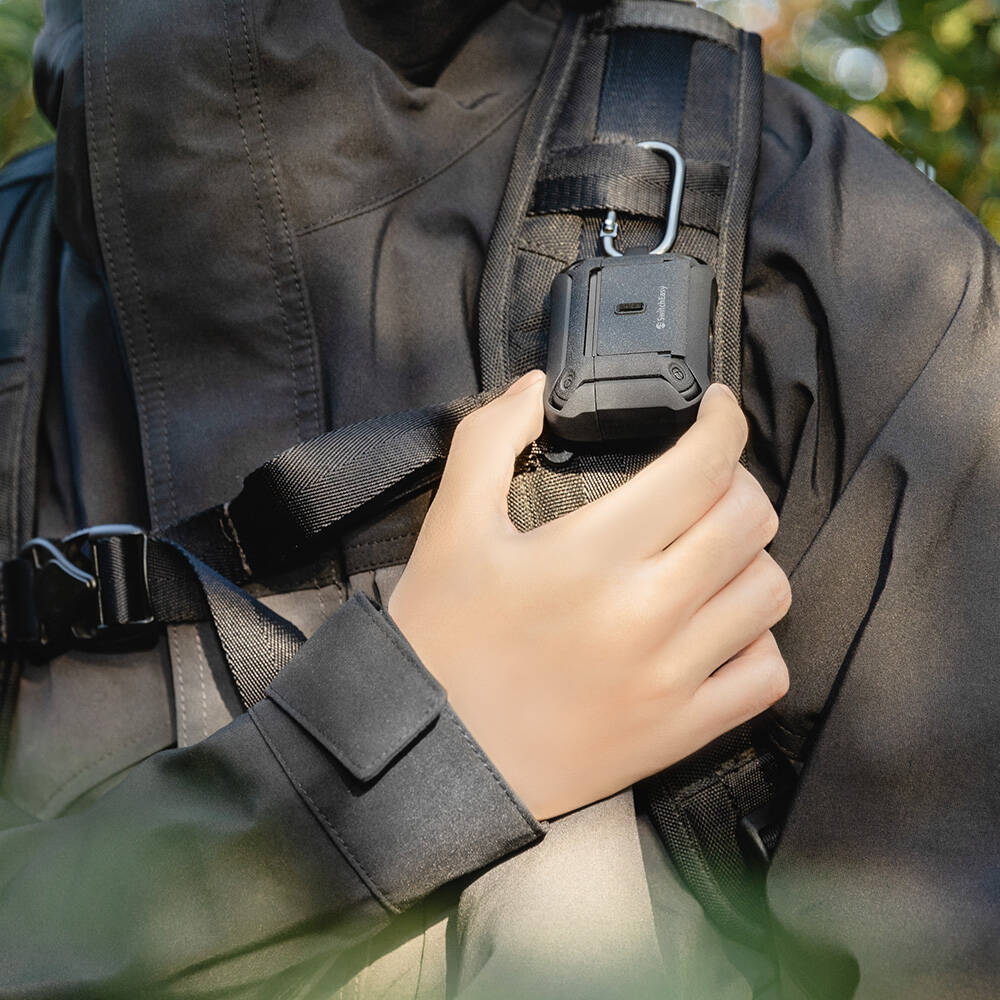 Airpods Pro 2 Kılıf Askılı Sağlam Tasarımlı Lisanslı Switcheasy Guardian Kılıf Gri