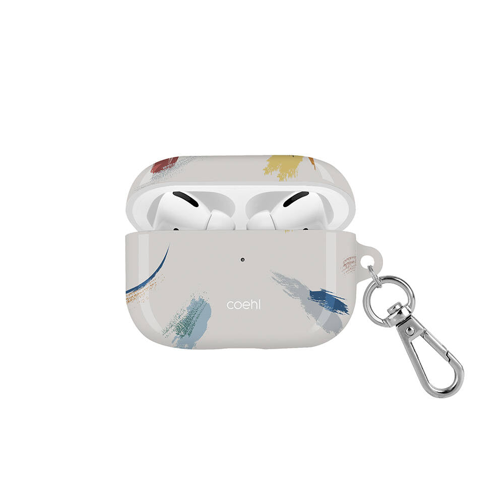 Airpods Pro Kılıf Fırça Boya Desenli Coehl Reverie Kılıf Gri