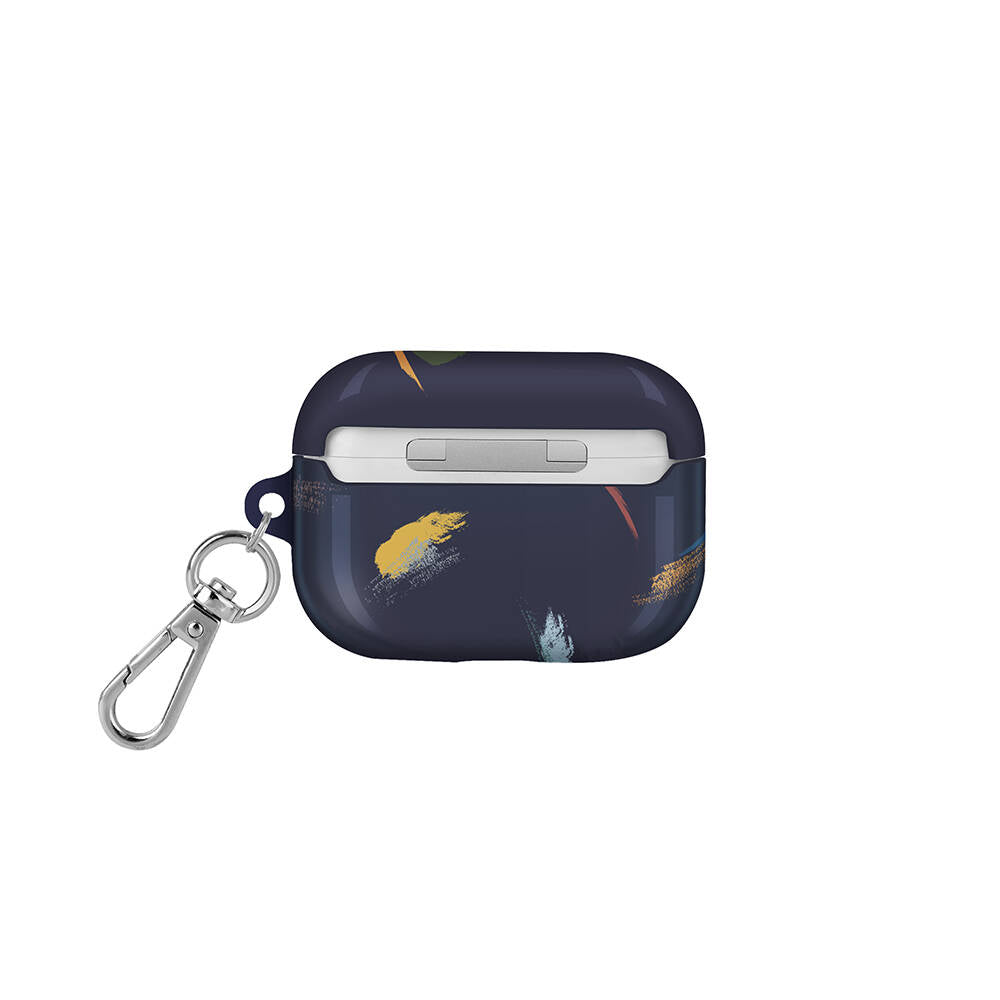 Airpods Pro Kılıf Fırça Boya Desenli Coehl Reverie Kılıf Mavi