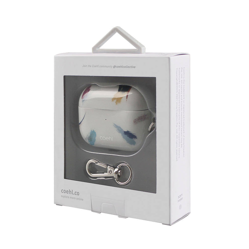 Airpods Pro Kılıf Fırça Boya Desenli Coehl Reverie Kılıf Mavi