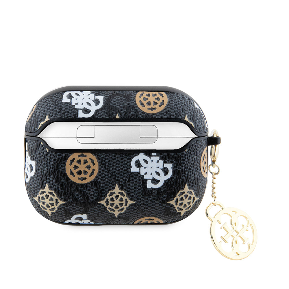 Apple Airpods Pro 2 Kılıf Guess Orjinal Lisanslı 4G Desenli Yazı Logolu Peony Kapak Pembe