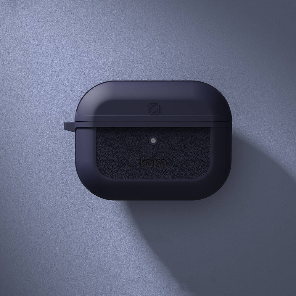 Airpods Pro 2 Kılıf Kajsa Luxe Collection Kablosuz Şarj Uyumlu Kılıf Lacivert
