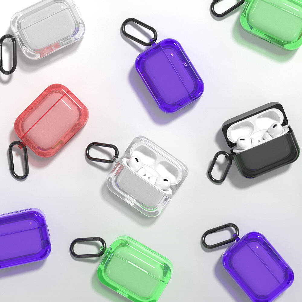 Airpods Pro 2 Kılıf Saydam Jelly Tasarımlı Youngkit Candy Serisi Kılıf Yeşil
