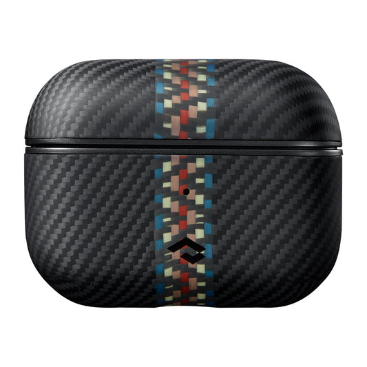 Airpods Pro Kılıf Magsafe Şarj Özellikli 600D Aramid Fiber Pitaka Orchestra Serisi Rhapsody Kılıf Siyah-Mavi