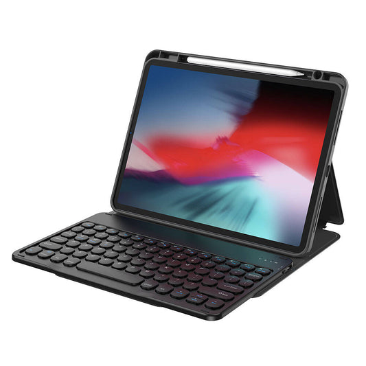 iPad Air 10.9 2022 (5.Nesil) Wiwu Protective Gizli Kalem Bölmeli Klavyeli Kılıf Siyah