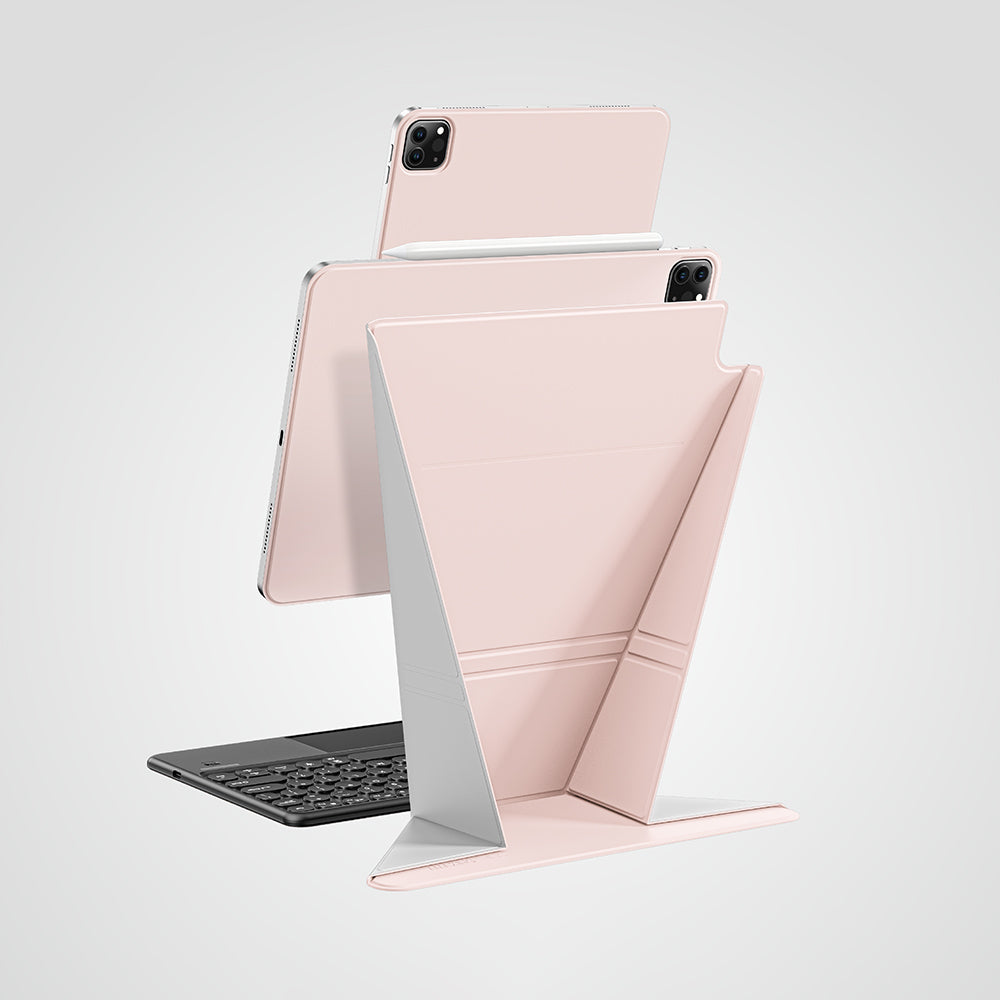 iPad Air 11 2024 Amazingthing Matte Pro Mag Folio Katlanabilir Magnetik Standlı Kılıf Siyah