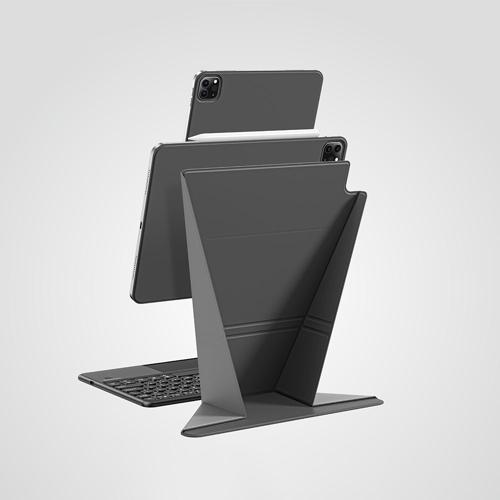 iPad Air 11 2024 Amazingthing Matte Pro Mag Folio Katlanabilir Magnetik Standlı Kılıf Mavi