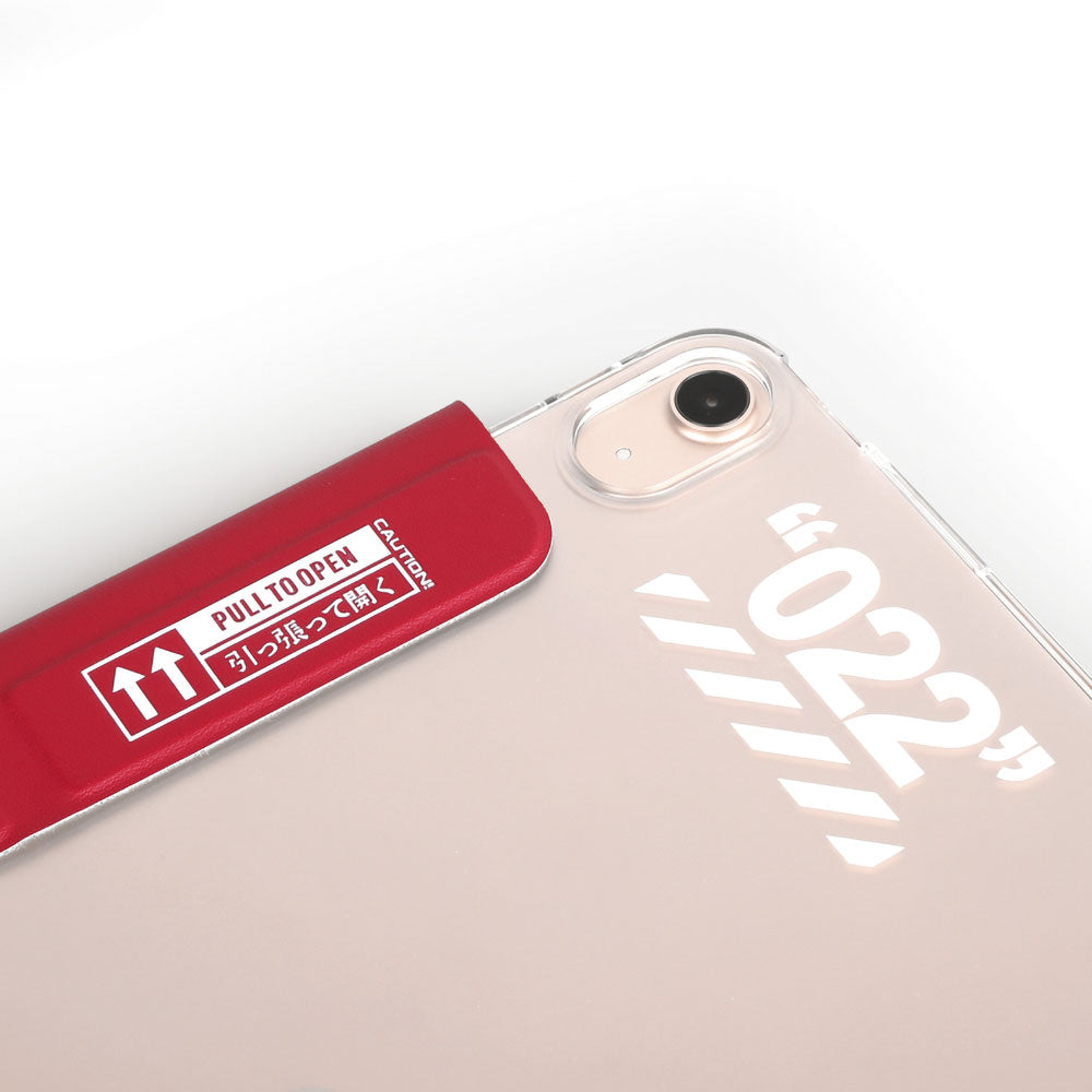 iPad Air 11 2024 Kılıf SkinArma Kalemlikli Arkası Şeffaf Standlı Magnetik Taihi Sora Kılıf Kırmızı