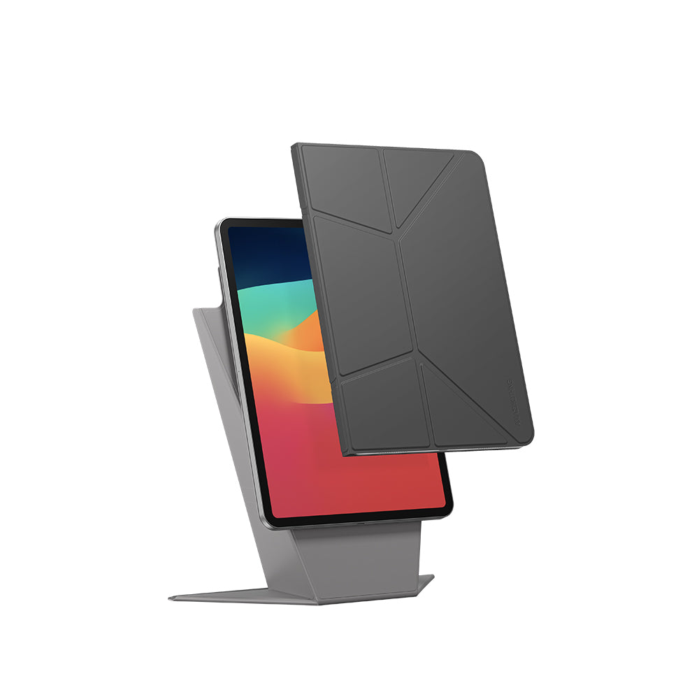 iPad Air 13 2024 Amazingthing Matte Pro Mag Folio Katlanabilir Magnetik Standlı Kılıf Mavi