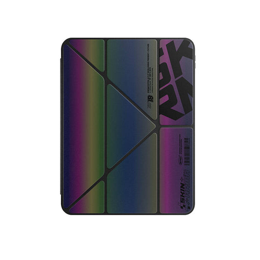 iPad Air 13 2024 Kılıf SkinArma Holografik Tasarımlı Arkası Şeffaf Çıkarılabilir Magnetik Kira Kobai Kılıf Colorful