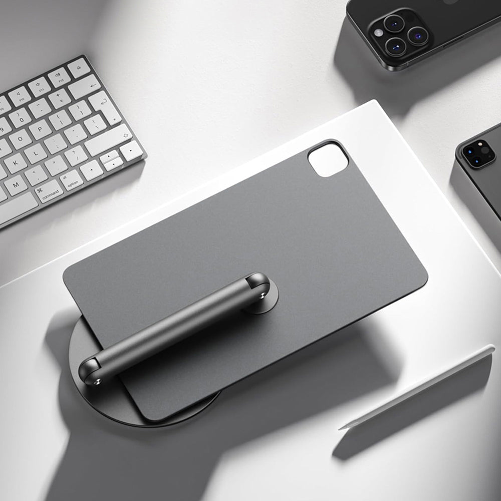 Apple iPad Air 13 2025 M3 Wiwu ZM-310 360 Derece Dönebilen Magnetik Başlıklı Tablet Standı Gri