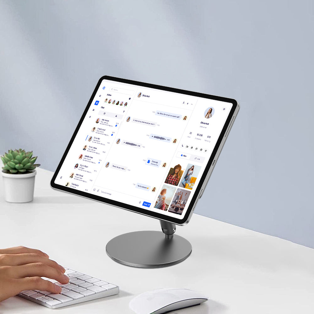 Apple iPad Pro 11 2018 Wiwu ZM-310 360 Derece Dönebilen Magnetik Başlıklı Tablet Standı Gri