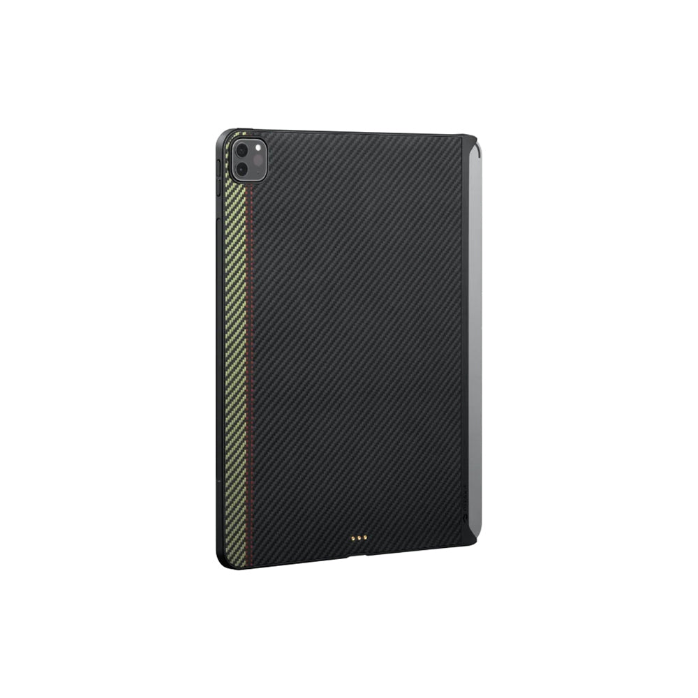 iPad Pro 11 2020 (2.Nesil) Kılıf Aramid Fiber Pitaka Ultra-Slim Classic Serisi Tablet Kılıf Siyah-Kırmızı