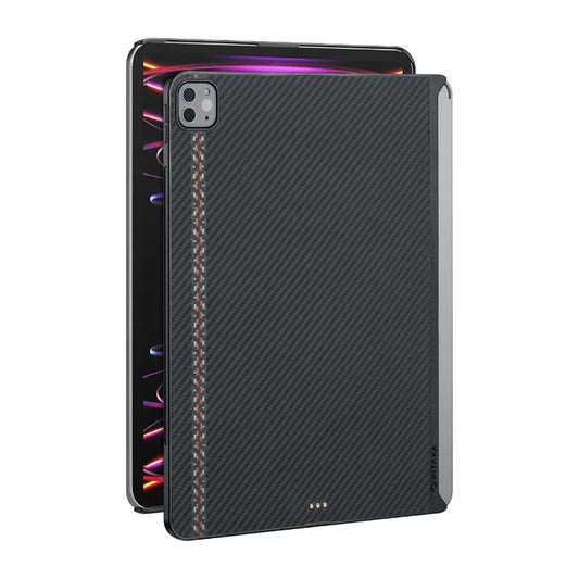 iPad Pro 11 2020 (2.Nesil) Kılıf Aramid Fiber Pitaka Ultra-Slim Classic Serisi Tablet Kılıf Siyah-Kırmızı