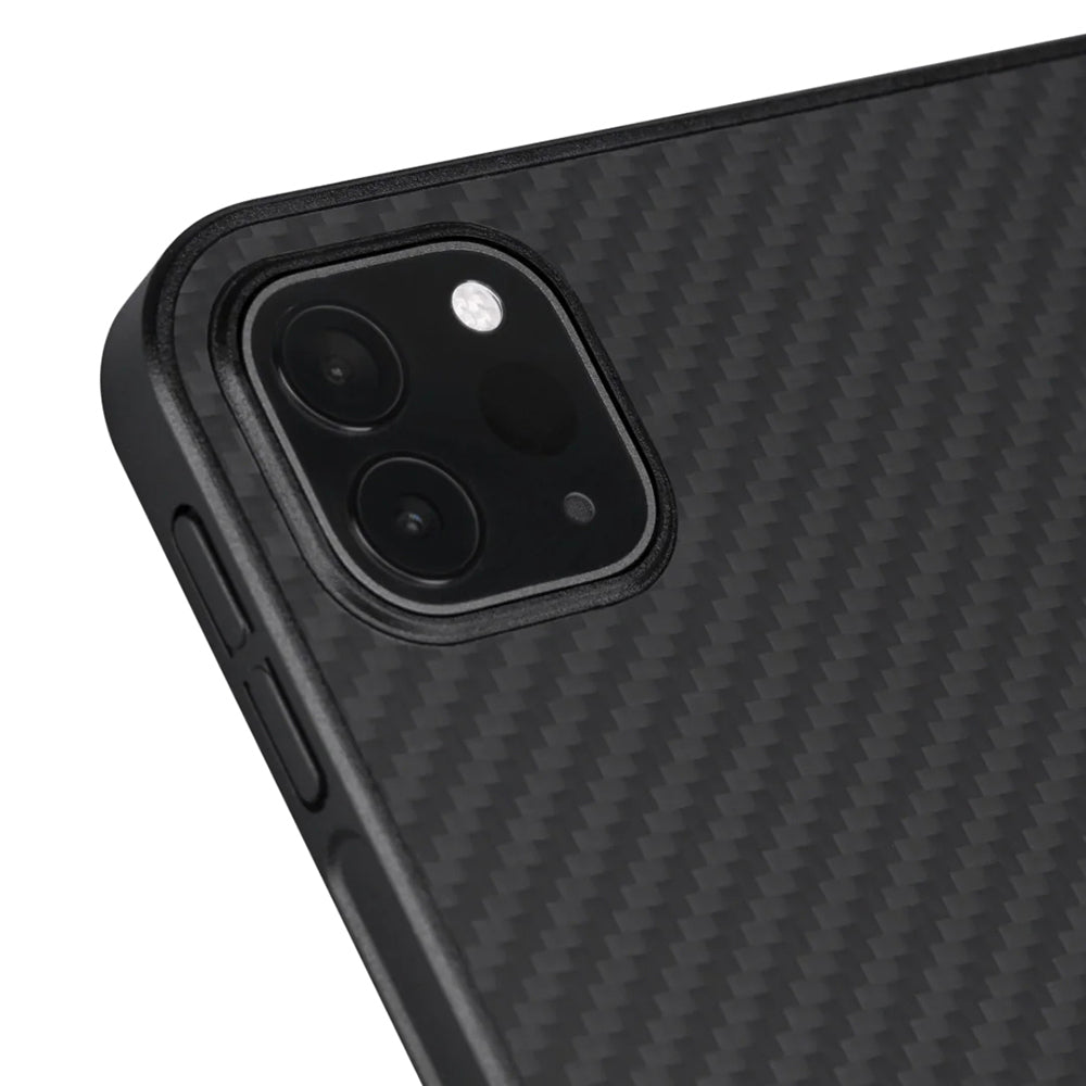 iPad Pro 11 2021 (3.Nesil) Kılıf Aramid Fiber Pitaka Ultra-Slim Classic Serisi Tablet Kılıf Mavi