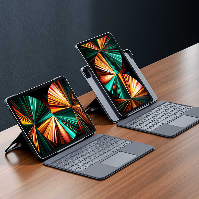 iPad Pro 11 2022 M2 Benks KB01 Kablosuz Klavyeli Kılıf Gri