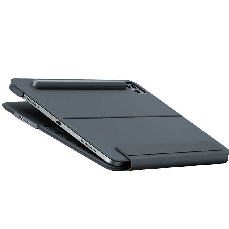 iPad Pro 11 2022 M2 Benks KB01 Kablosuz Klavyeli Kılıf Gri