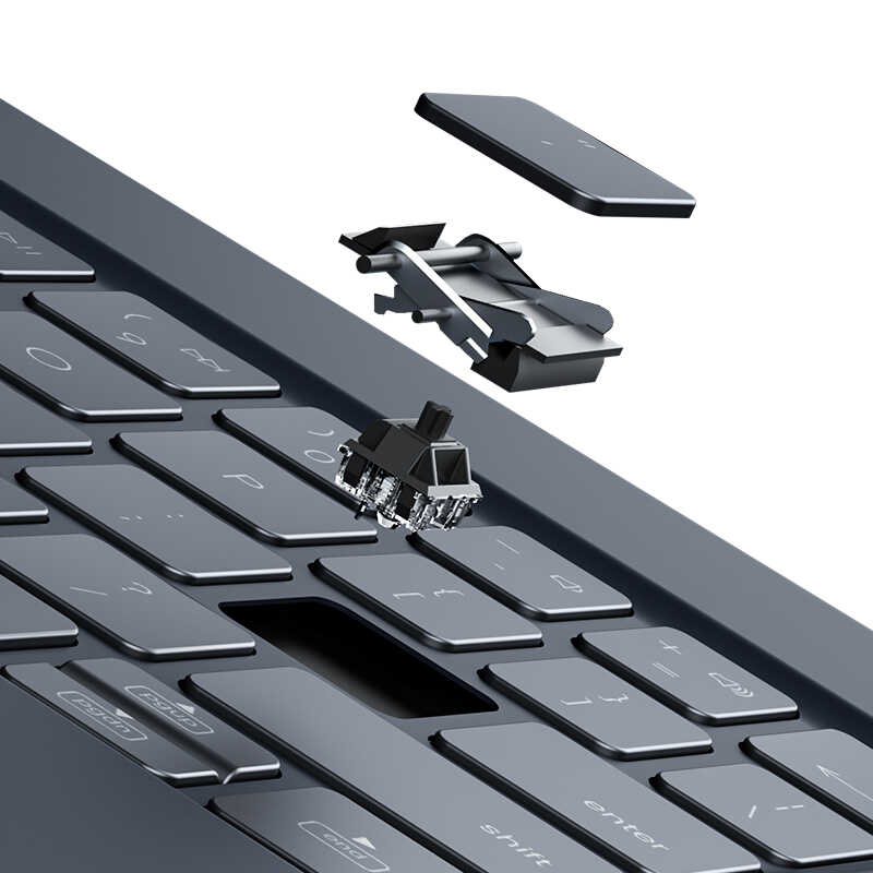 iPad Pro 11 2022 M2 Benks KB01 Kablosuz Klavyeli Kılıf Gri