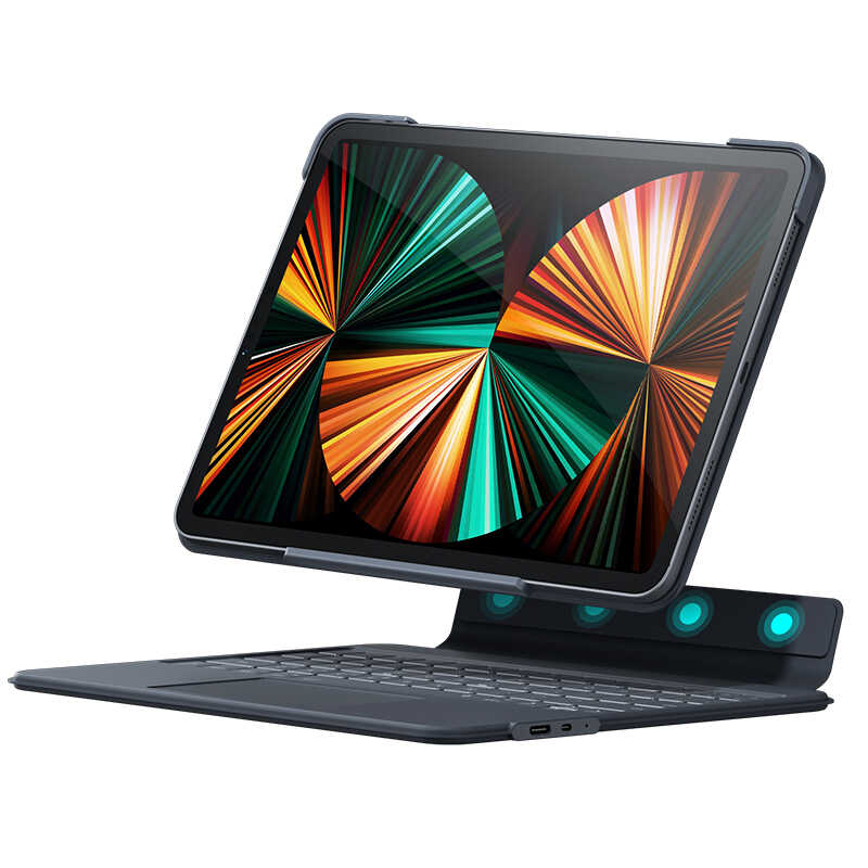 iPad Pro 11 2022 M2 Benks KB01 Kablosuz Klavyeli Kılıf Gri