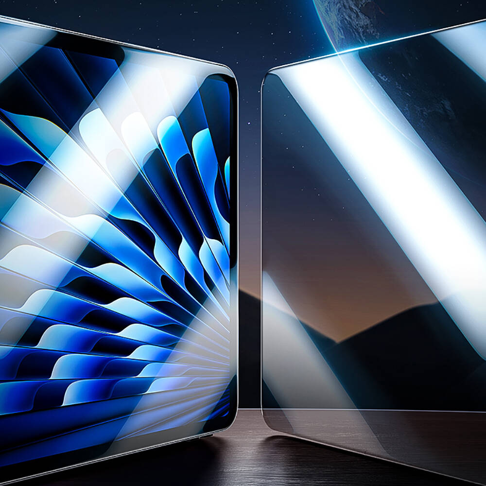 iPad Pro 11 2024 Benks King Kong Eğimli Kenar Oleofobik Özellikli Temperli Cam Ekran Koruyucu Şeffaf