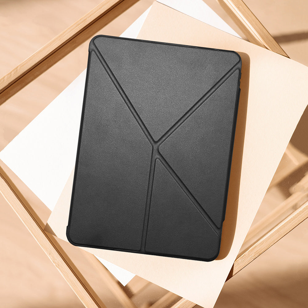 Apple iPad Pro 11 2024 Raptic Clear Folio Airbagli Şeffaf Kapaklı Katlanabilir Standlı Kılıf Lacivert