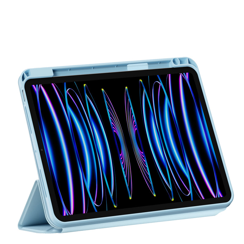 iPad Pro 11 2024 Wiwu 360° Dönebilen Standlı Magnetik Koruyucu Tablet Kılıfı Pembe