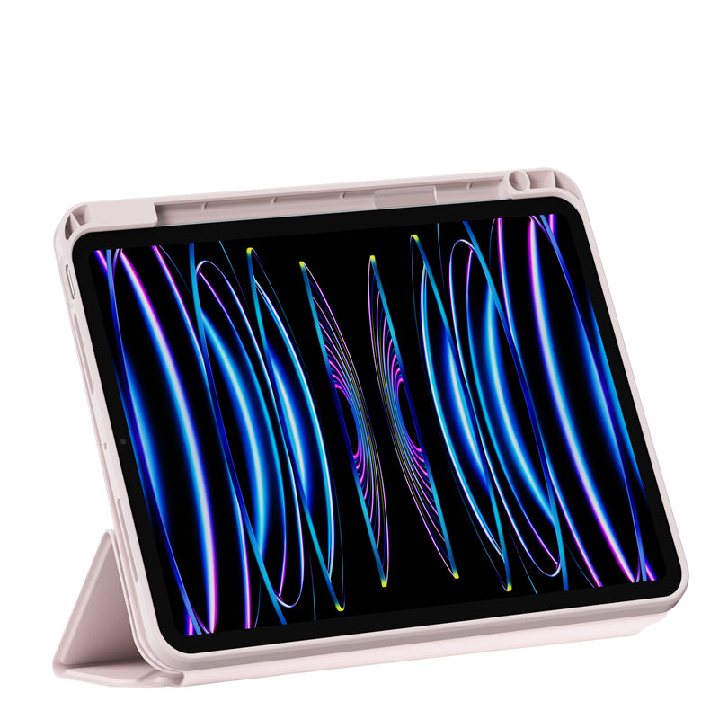 iPad Pro 11 2024 Wiwu 360° Dönebilen Standlı Magnetik Koruyucu Tablet Kılıfı Mavi Açık