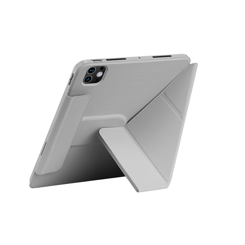 iPad Pro 11 2024 Wiwu 360° Dönebilen Standlı Magnetik Koruyucu Tablet Kılıfı Gri