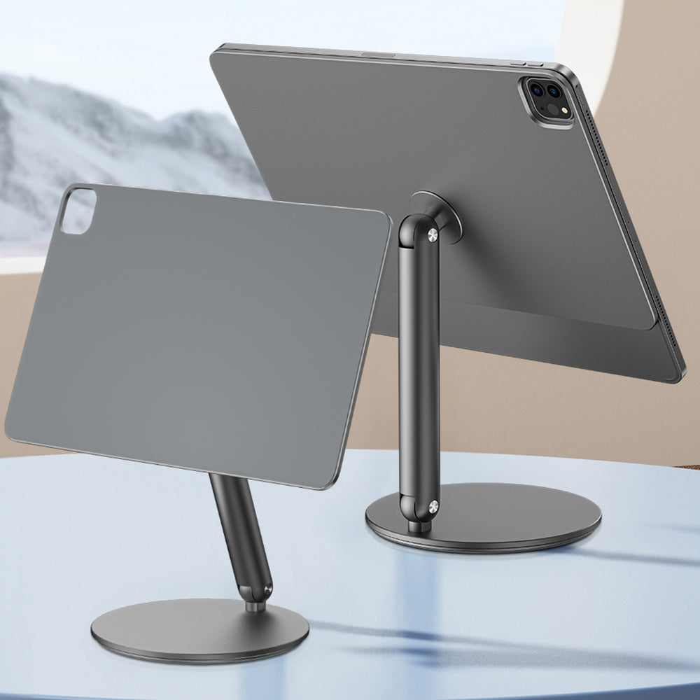 Apple iPad Pro 11 2024 Wiwu ZM-310 360 Derece Dönebilen Magnetik Başlıklı Tablet Standı Gri