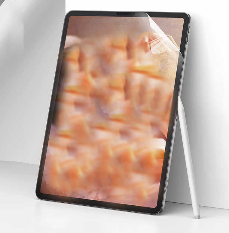 iPad Pro 12.9 2022 M2 Kağıt Hisli Wiwu iPaper Like Tablet Ekran Koruyucu Renksiz