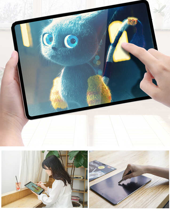 iPad Pro 12.9 2022 M2 Kağıt Hisli Wiwu iPaper Like Tablet Ekran Koruyucu Renksiz