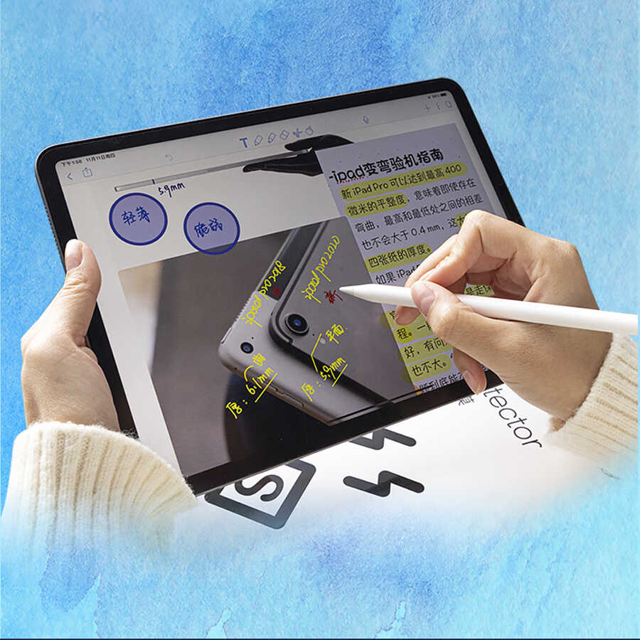 iPad Pro 12.9 2022 M2 Wiwu Removable Mıknatıslı Ekran Koruyucu Siyah