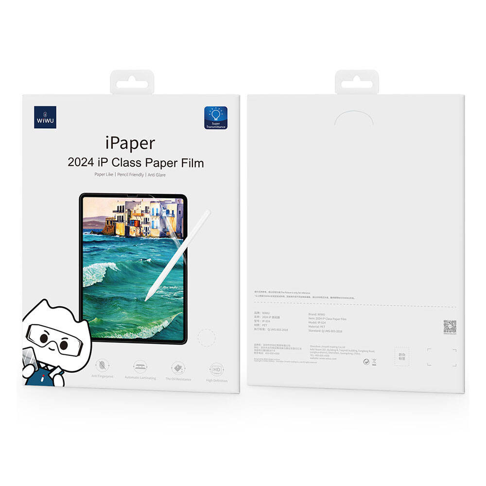 iPad Pro 13 2024 Kağıt Hisli Wiwu iPaper Like Tablet Ekran Koruyucu Şeffaf