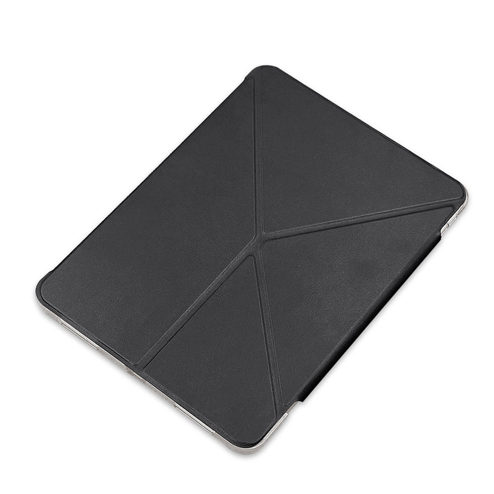 Apple iPad Pro 13 2024 Raptic Clear Folio Airbagli Şeffaf Kapaklı Katlanabilir Standlı Kılıf Siyah