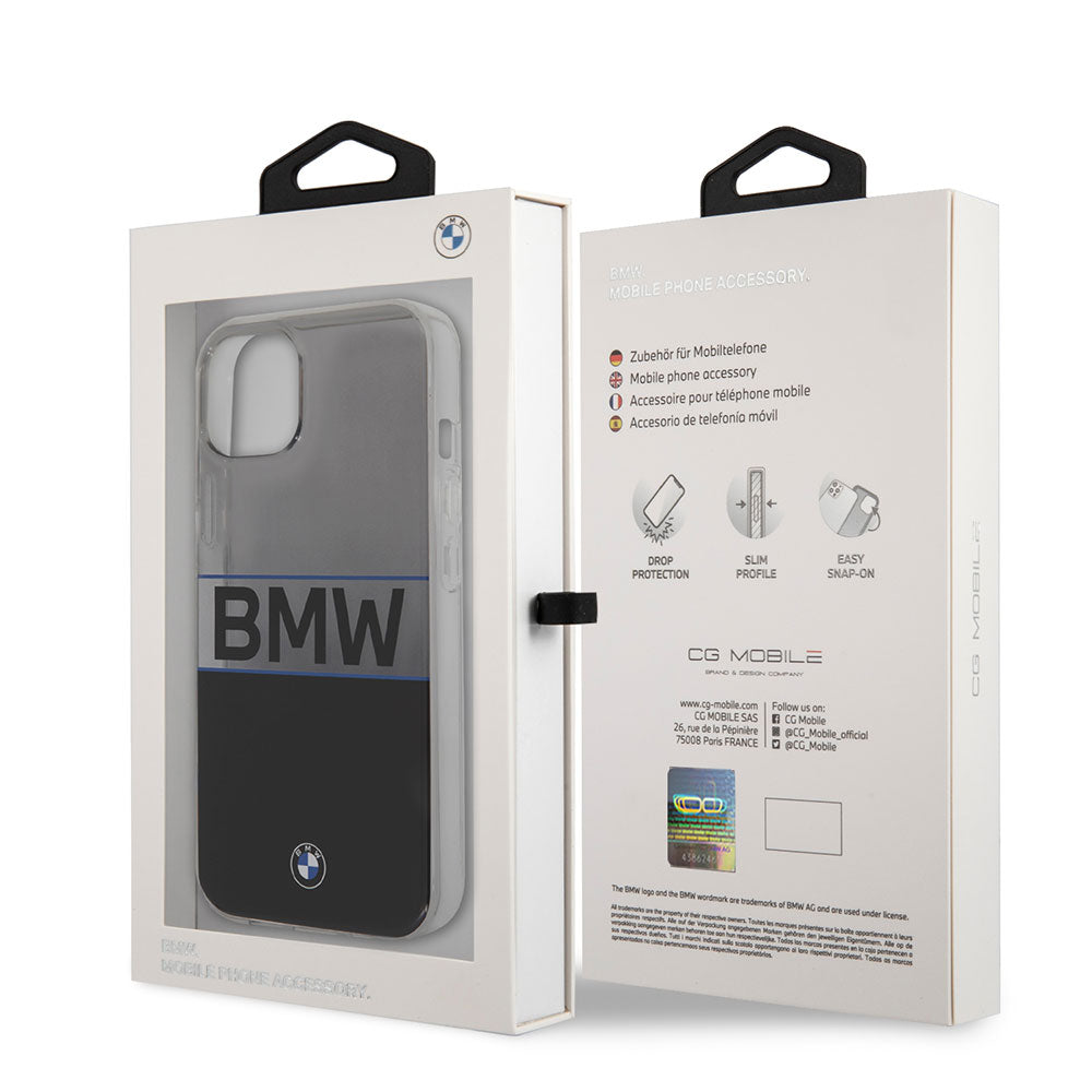 iPhone 11 Kılıf BMW Buzlu Transparan Sert PC Kılıf Şeffaf-Siyah