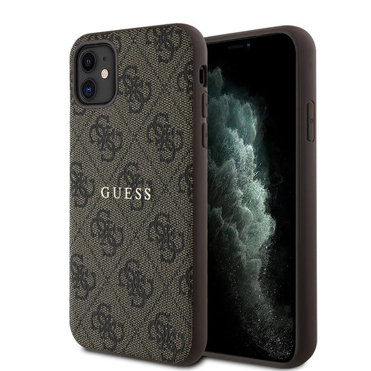 Apple iPhone 11 Kılıf Guess Orjinal Lisanslı 4G Desen Yazı Logolu Kapak