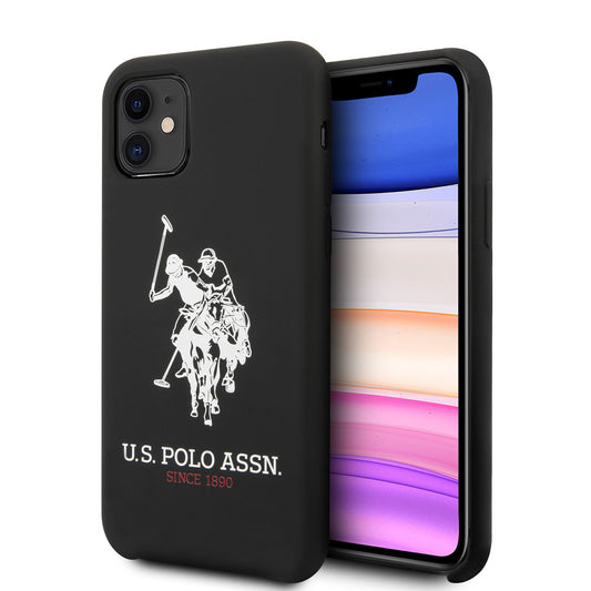 iPhone 11 Kılıf U.S. POLO ASSN. Silikon Büyük Logo Dizayn Kılıf Siyah