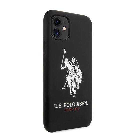 iPhone 11 Kılıf U.S. POLO ASSN. Silikon Büyük Logo Dizayn Kılıf Siyah