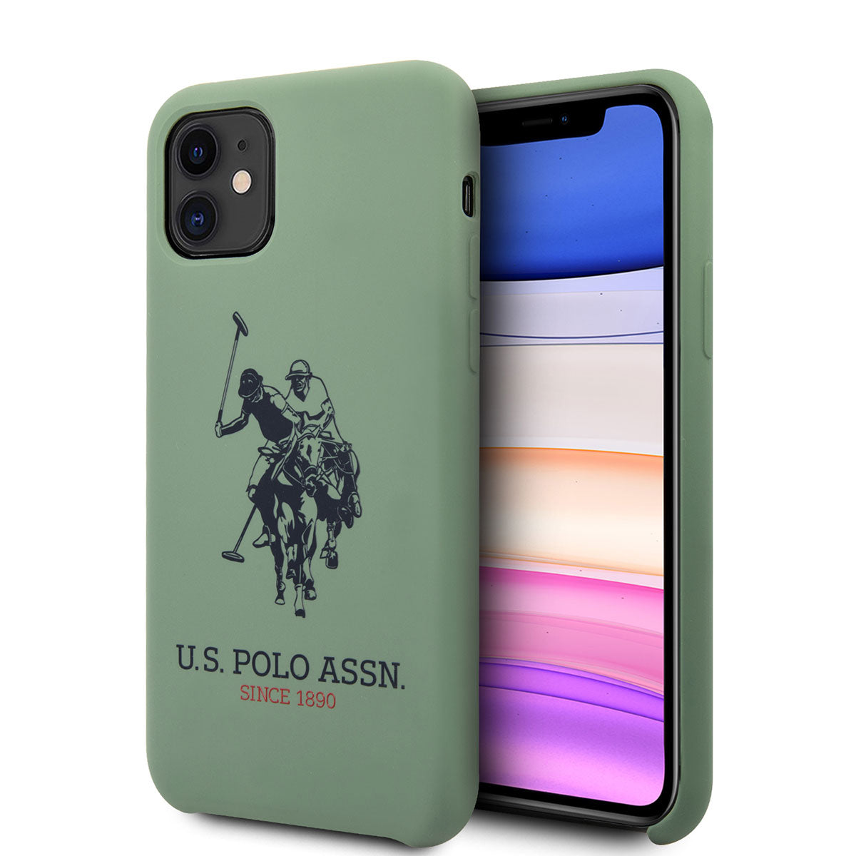 iPhone 11 Kılıf U.S. POLO ASSN. Silikon Büyük Logo Dizayn Kılıf Siyah